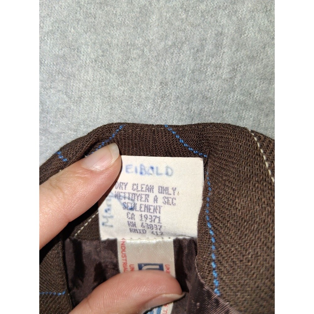 Anne Klein II 100% Wool Pinstripe Pencil Mini Skirt Size 2 Brown Office Siren - Picture 10 of 13